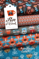 Baumwollstoff geometrisches Muster Hamburger Liebe, hellblau